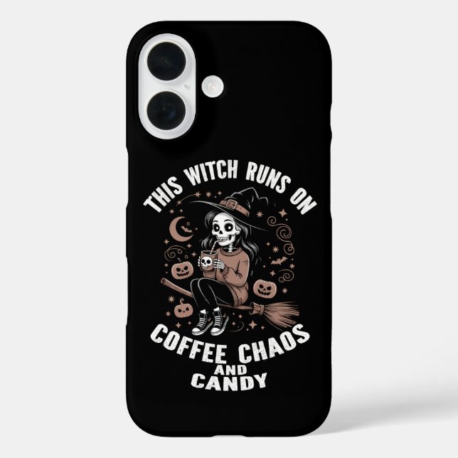 This Witch Runs on Coffee, Chaos, and Candy Case-Mate iPhone Case (Back)