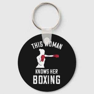This Woman Knows Boxing Boxer Kickboxing Boxing Gl Keychain
