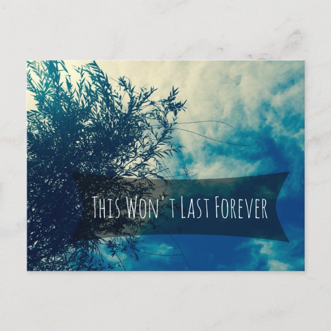 This Won't Last Forever Bold Sky Social Distancing Postcard (Front)