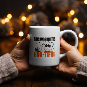 This Workout Is Boo-Tiful Halloween Fitness Design Coffee Mug