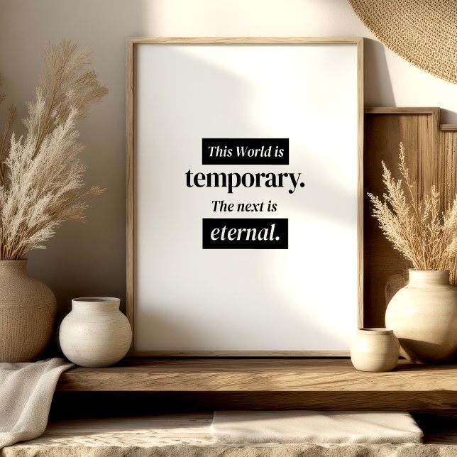 This World Is Temporary – Islamic Wall Art (Creator Uploaded)