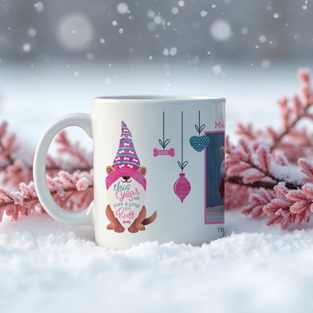 This Year Has Been Less Ruff Fun Gnome Dog Photo Coffee Mug (This Year Has Been Less Ruff Fun Gnome Dog Photo Coffee Mug)
