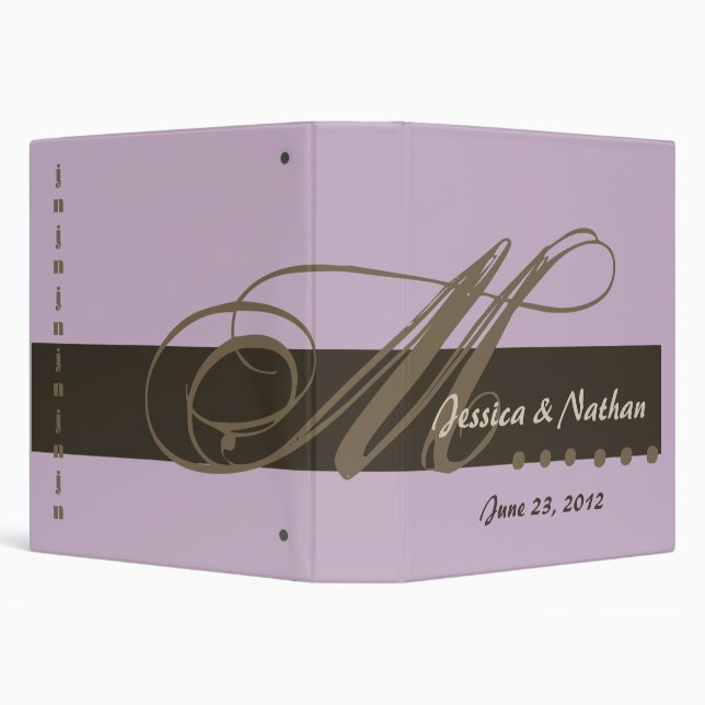 THISTLE COFFEE CHOCOLATE Custom Wedding  Planner Binder (Background)