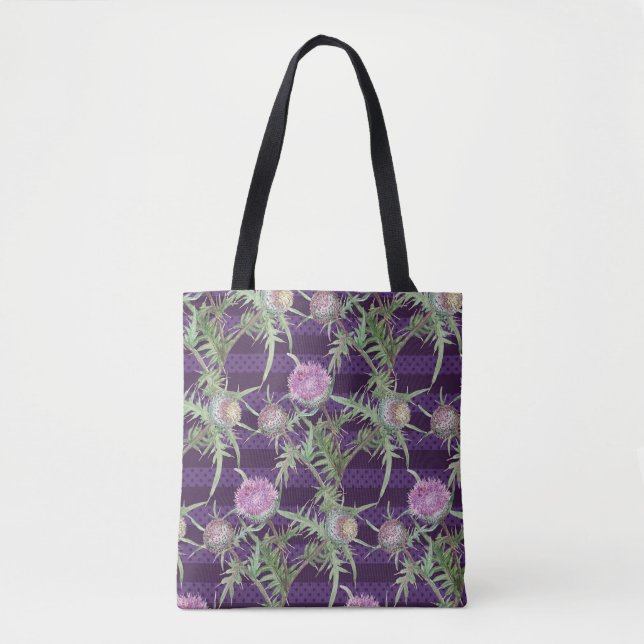 Thistle flowers tote bag (Front)