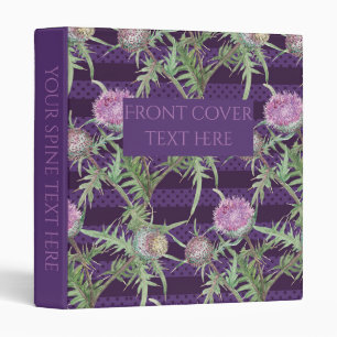Thistle flowers violet binder