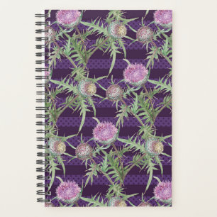 Thistle flowers violet planner