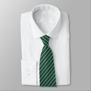 Thistle Green with Ivory White Pinstripes Tie