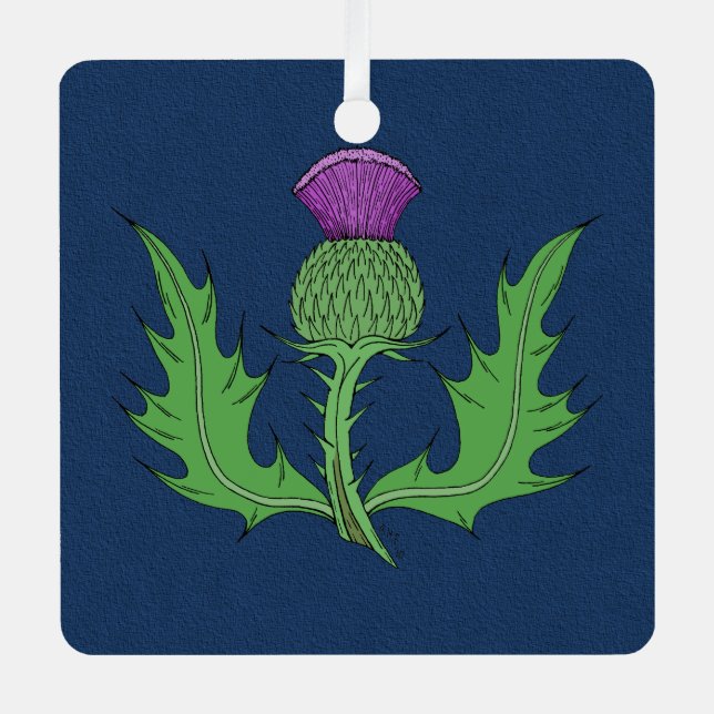 Thistle Metal Ornament (Front)