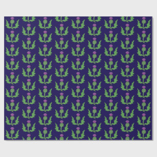 Thistle (on Blue) Wrapping Paper
