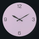 Thistle Purple D8BFD8 - Option to Add Name Large Clock<br><div class="desc">Add a name, initials or some text, or keep the colour alone. Colour coordinates with other items in the store based on the name and the HEX code (six-digit hex triplet) shown. Use this code to mix, match and customize any other item to go with this, or to add to...</div>