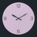 Thistle Purple D8BFD8 - Option to Add Name Large Clock<br><div class="desc">Add a name, initials or some text, or keep the colour alone. Colour coordinates with other items in the store based on the name and the HEX code (six-digit hex triplet) shown. Use this code to mix, match and customize any other item to go with this, or to add to...</div>