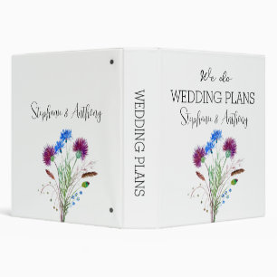 Thistle Purple Floral Summer Flowers Wedding Binder