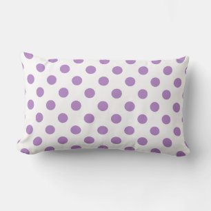 Thistle Purple Polka Dots Circles Lumbar Pillow