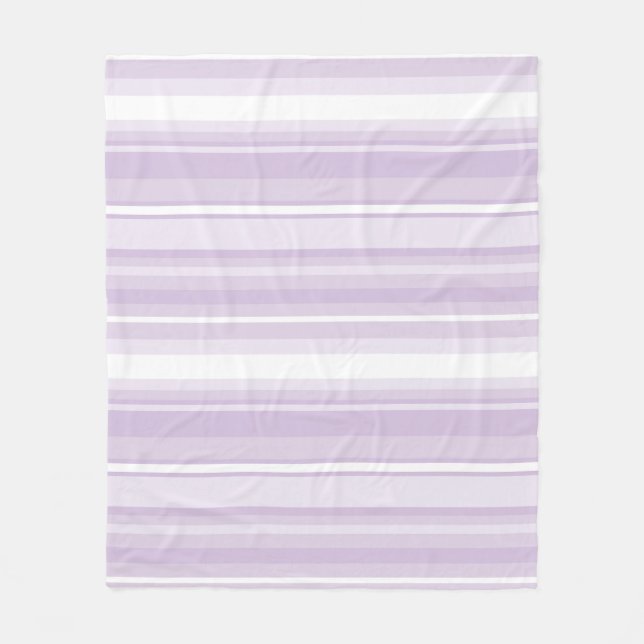 Thistle purple stripes fleece blanket (Front)