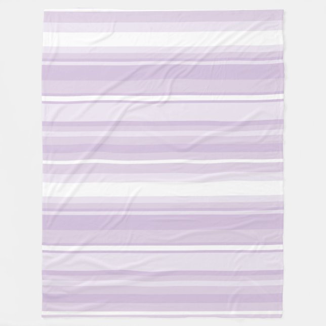Thistle purple stripes fleece blanket (Front)