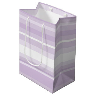 Thistle purple stripes medium gift bag