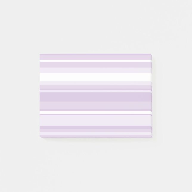 Thistle purple stripes post-it notes (Front)