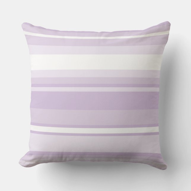 Thistle purple stripes throw pillow (Front)