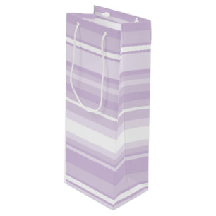 Thistle purple stripes wine gift bag