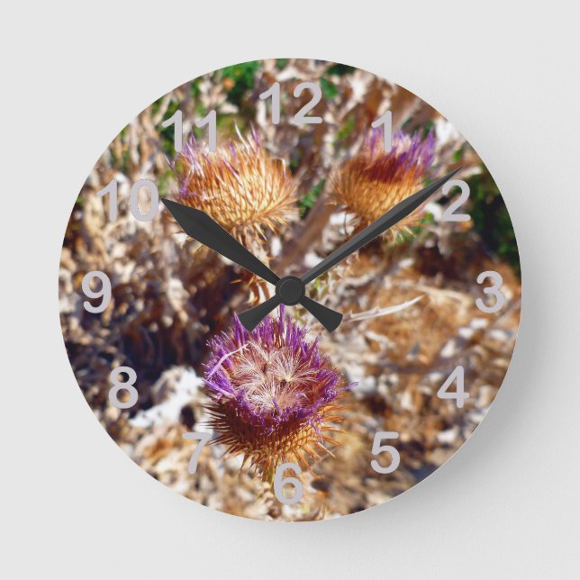 Thistle Round Clock (Front)