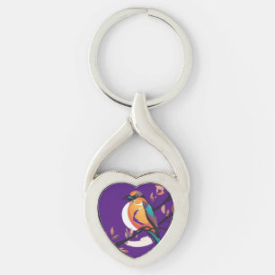 Thistle Thrush Chain Keychain