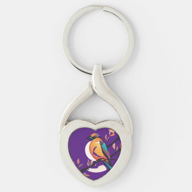 Thistle Thrush Chain Keychain (Front)