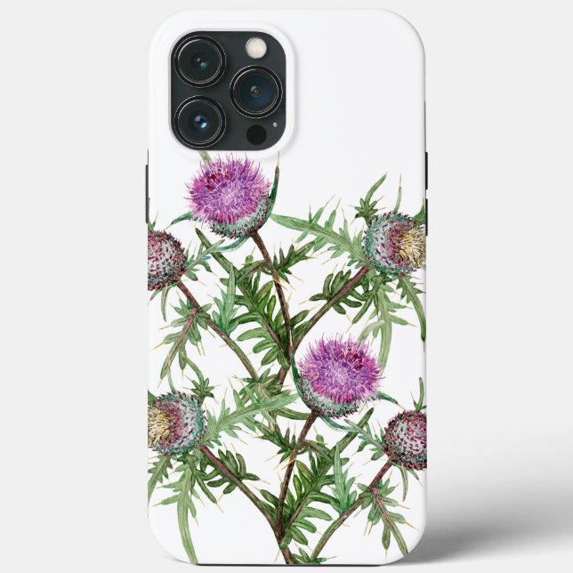 Thistle violet flowers Case-Mate iPhone case (Back)
