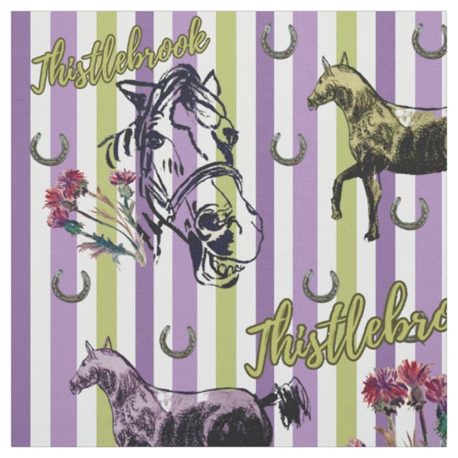 thistlebrook brand on stripes fabric (Swatch)
