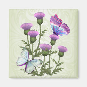 Thistles and Butterflies Magnet