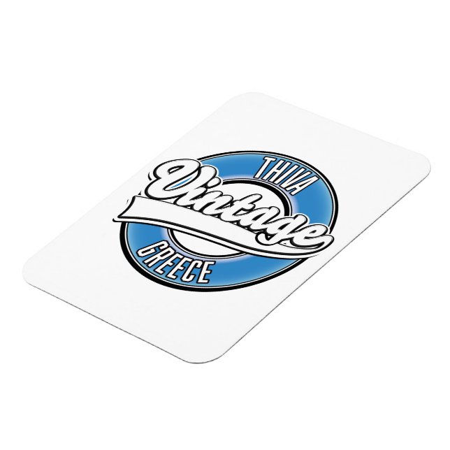 Thiva Greece vintage logo Magnet (Left Side)