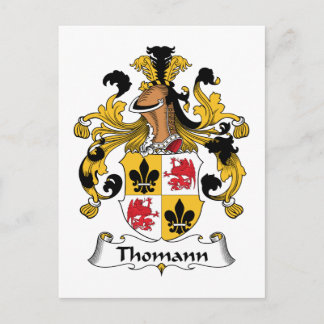 Thomann Family Crest Postcard