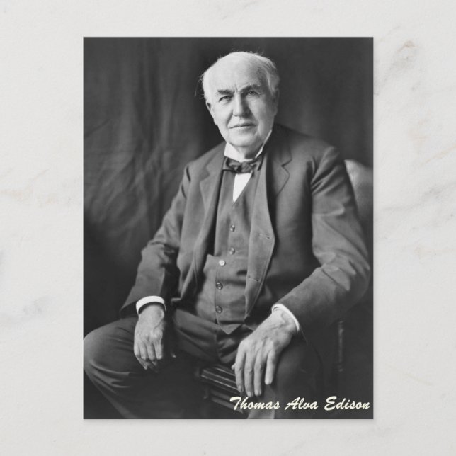 Thomas Alva Edison Postcard (Front)