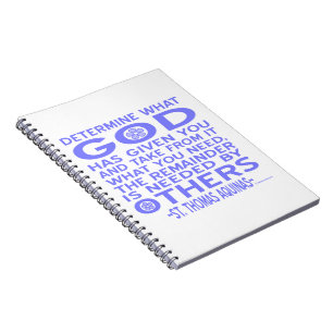 Thomas Aquinas God Given Light Blue Notebook