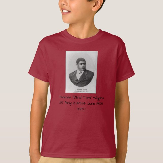 Thomas "Blind Tom" Wiggins 1880 T-Shirt (Front)