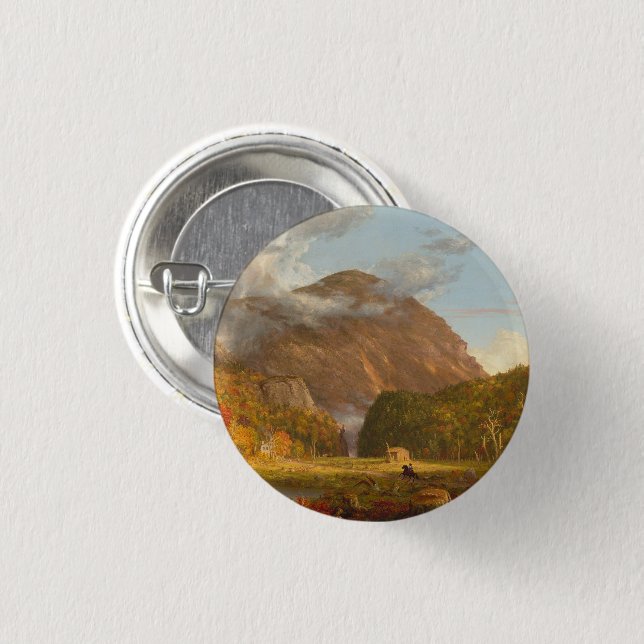 Thomas Cole A View of the Mountain Pass  1 Inch Round Button (Front & Back)
