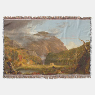 Thomas Cole A View of the Mountain Pass  Throw Blanket