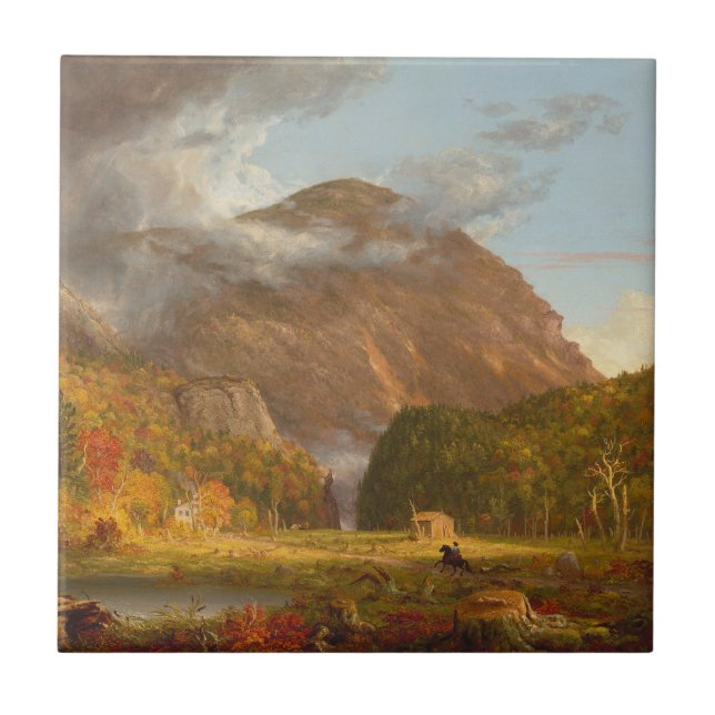 Thomas Cole A View of the Mountain Pass  Tile (Front)