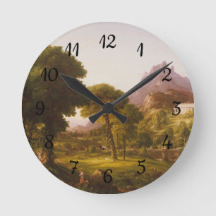Thomas Cole Dream of Arcadia Round Clock