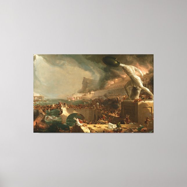 Thomas Cole  The Course of Empire - Destruction Canvas Print (Front)