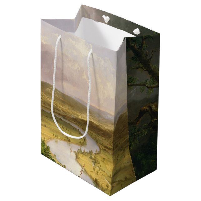 Thomas Cole The Oxbow The Connecticut River  Medium Gift Bag (Front Angled)
