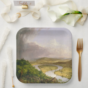 Thomas Cole The Oxbow The Connecticut River  Paper Plate