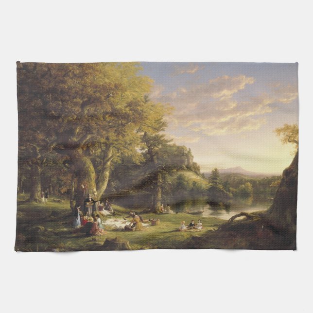 Thomas Cole The Pic-Nic Kitchen Towel (Horizontal)