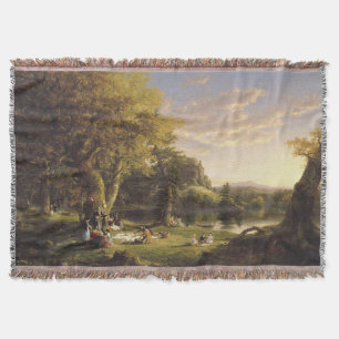 Thomas Cole The Pic-Nic Throw Blanket