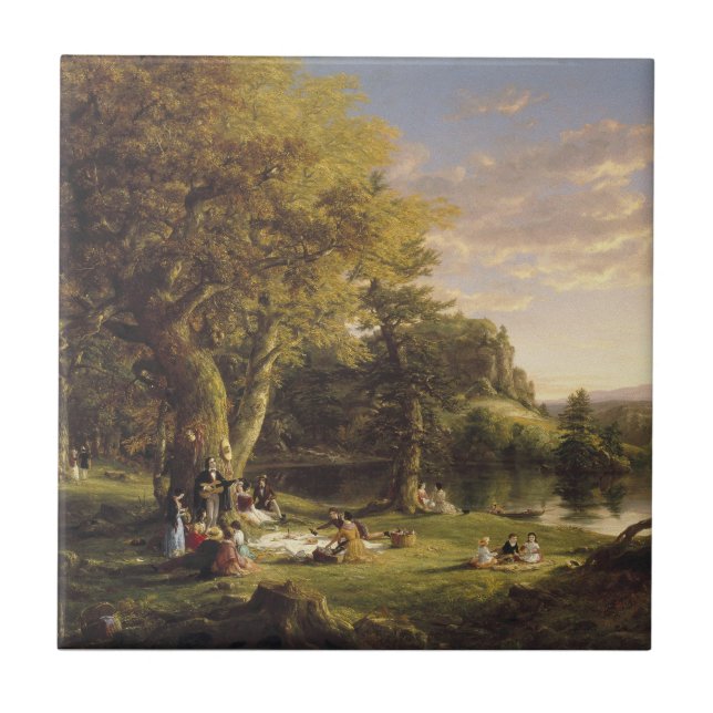 Thomas Cole The Pic-Nic Tile (Front)