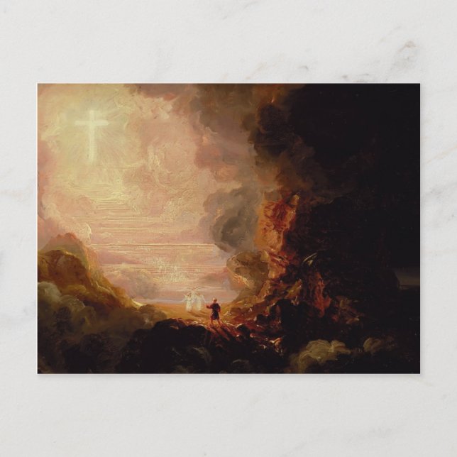 Thomas Cole- The Pilgrim of the Cross Postcard (Front)