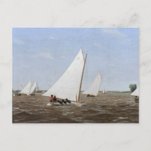 Thomas Eakins - Sailboats Racing on the Delaware Postcard