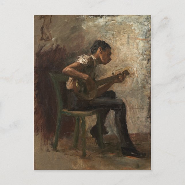 Thomas Eakins - The Banjo Player 1877 Postcard (Front)