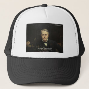 Thomas Edison "10,000 Ways" Wisdom Quote Gifts Trucker Hat