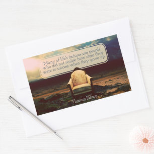 Thomas Edison Inspirational Quote "Failures" Sticker