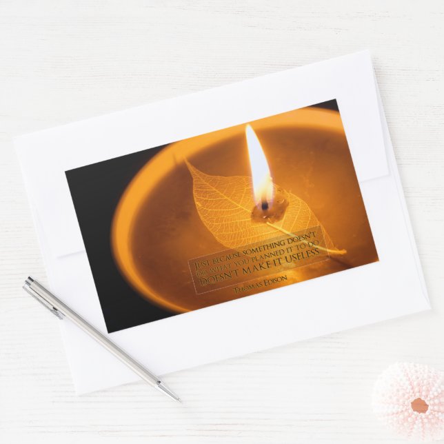 Thomas Edison Inspirational Quote "Use" Sticker (Envelope)